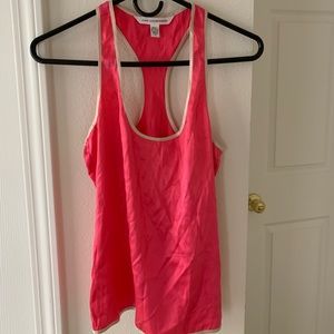 DVF diane von furstenberg pink silk top